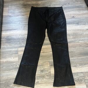 Express Textured Black Pants